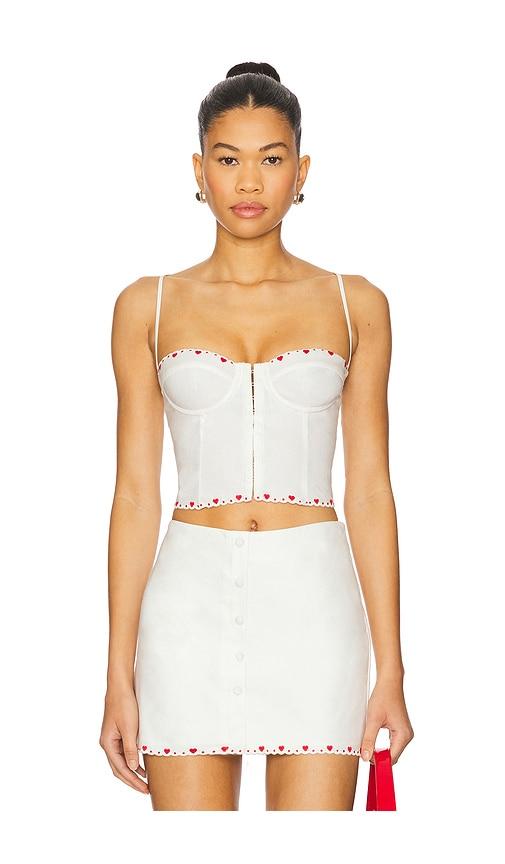 MAJORELLE Anita Top in Ivory by MAJORELLE