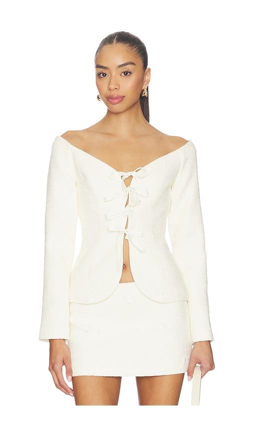 MAJORELLE Annie Top in Ivory by MAJORELLE