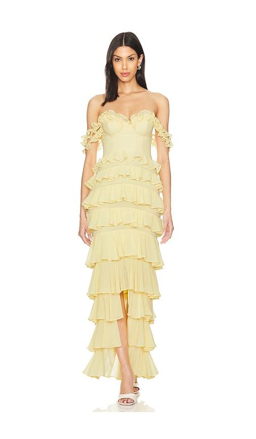 MAJORELLE Avalee Gown in Yellow by MAJORELLE