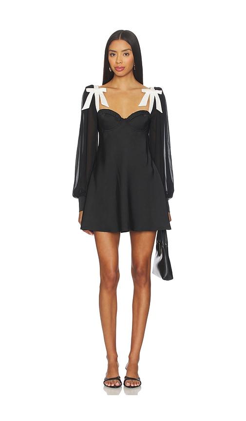 MAJORELLE Baylee Mini Dress in Black by MAJORELLE