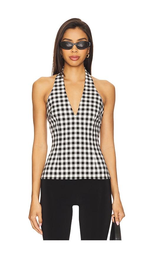 MAJORELLE Birdie Top in Black,White by MAJORELLE