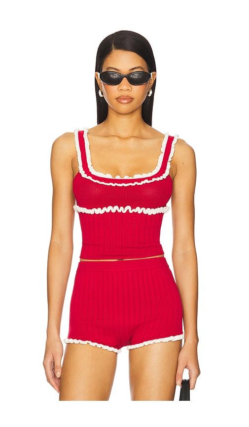 MAJORELLE Brielle Tank in Red by MAJORELLE