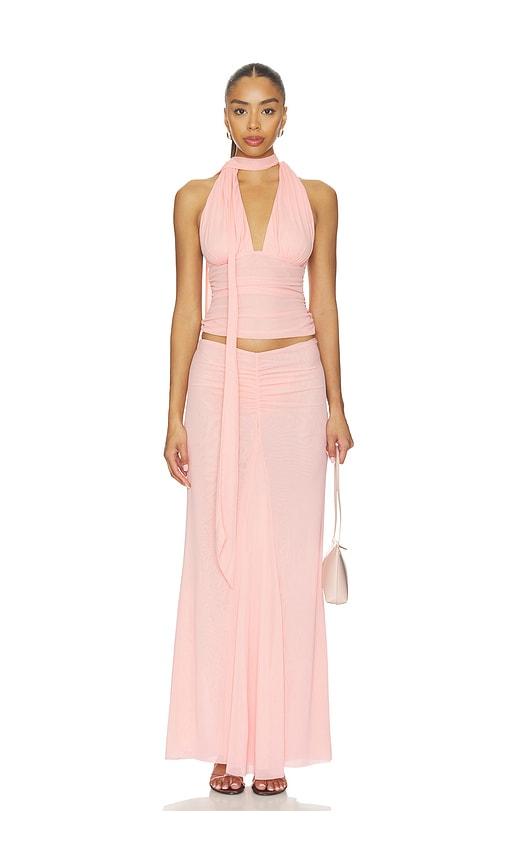 MAJORELLE Chantal Halter Top in Rose by MAJORELLE