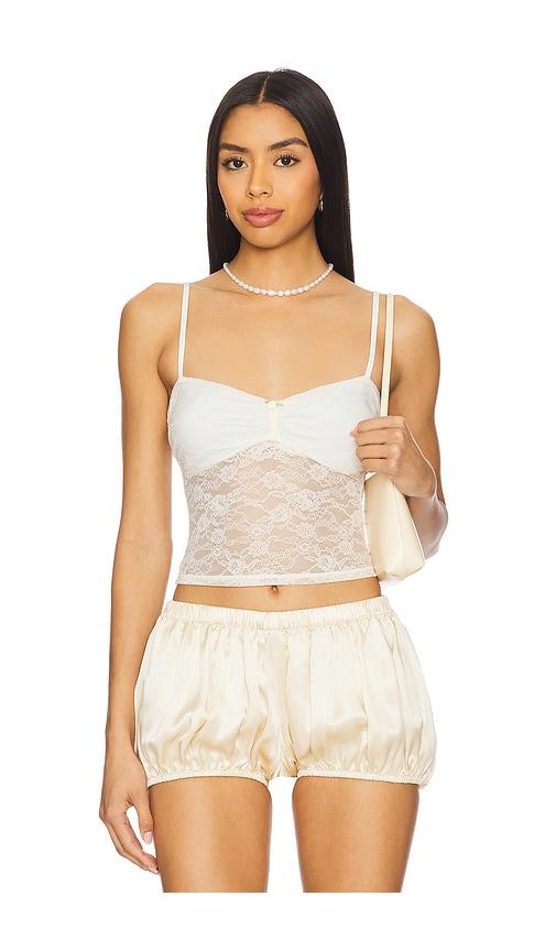 MAJORELLE Cristina Tank Top in Ivory by MAJORELLE