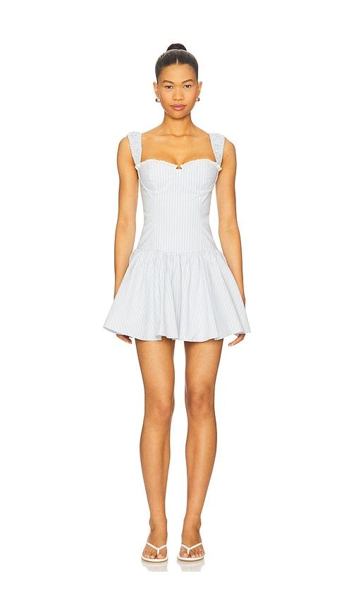 MAJORELLE Danica Mini Dress in Baby Blue by MAJORELLE
