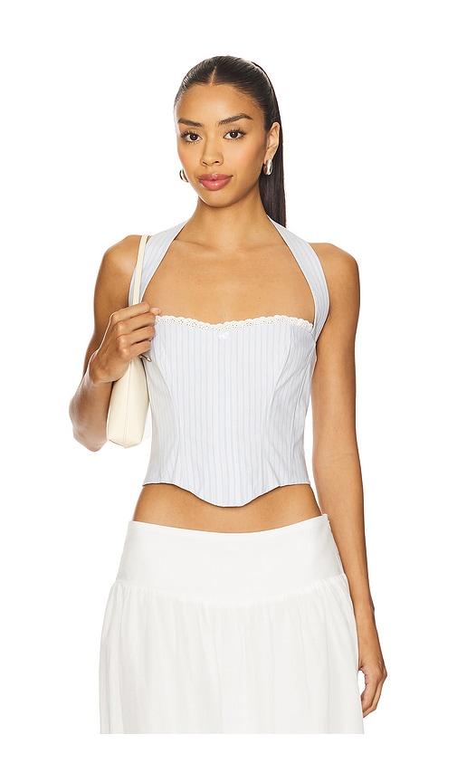 MAJORELLE Danica Top in Baby Blue by MAJORELLE