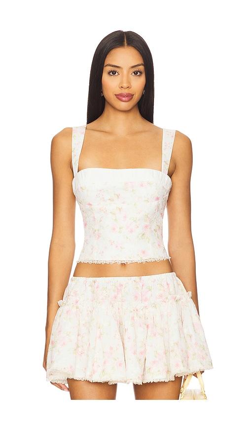MAJORELLE Deidre Top in White by MAJORELLE