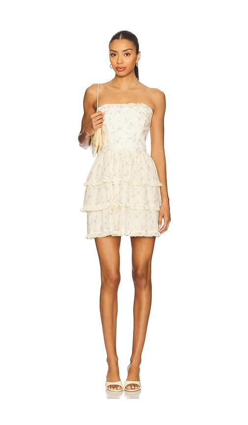 MAJORELLE Demi Mini Dress in Yellow by MAJORELLE