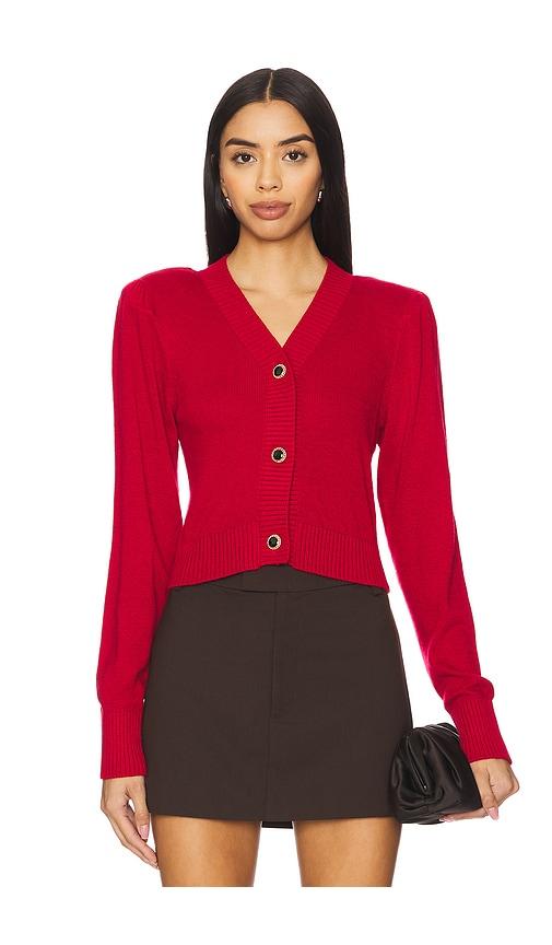 MAJORELLE Elodie Cardigan in Red by MAJORELLE