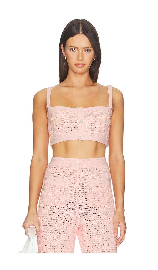 MAJORELLE Emiliana Knit Bralette in Pink by MAJORELLE