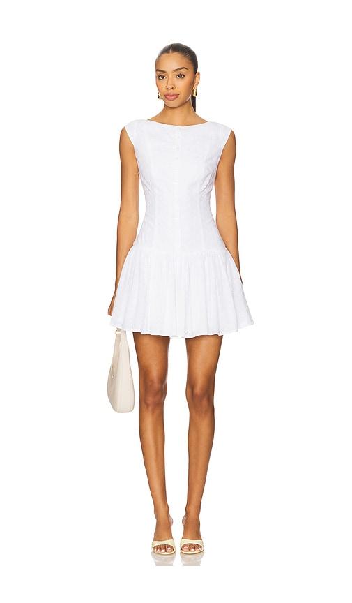 MAJORELLE Esmarie Mini Dress in White by MAJORELLE
