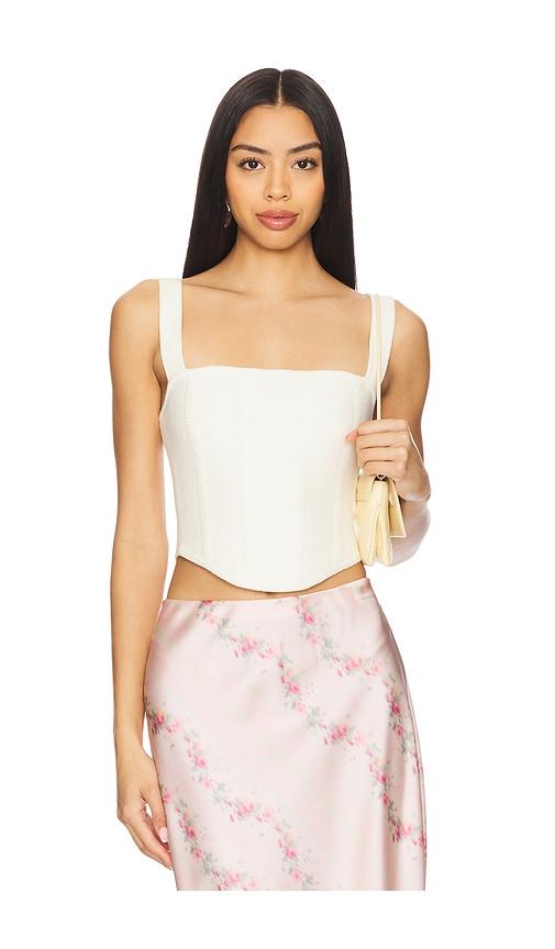 MAJORELLE Esme Top in Ivory by MAJORELLE