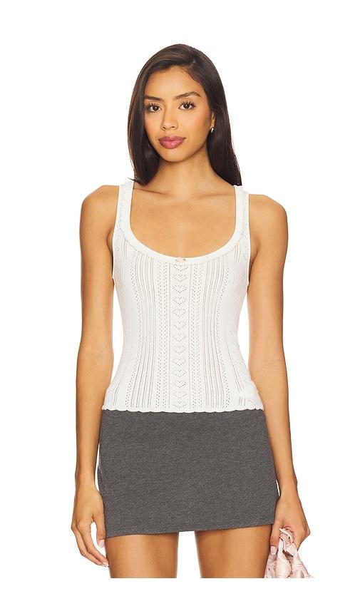 MAJORELLE Evran Top in Ivory by MAJORELLE
