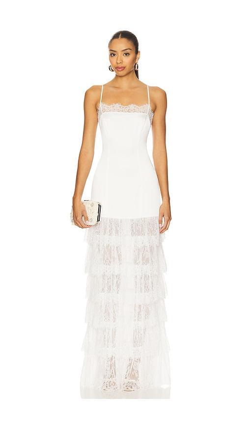 MAJORELLE Felicite Maxi Dress in White by MAJORELLE