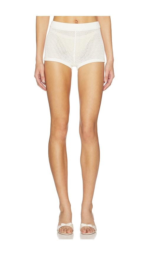 MAJORELLE Fionina Pointelle Short in Ivory by MAJORELLE