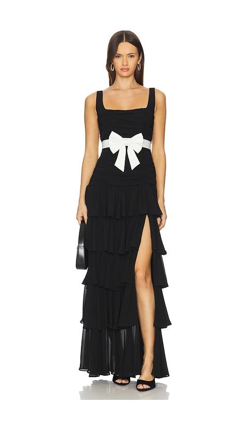 MAJORELLE Flora Gown in Black by MAJORELLE