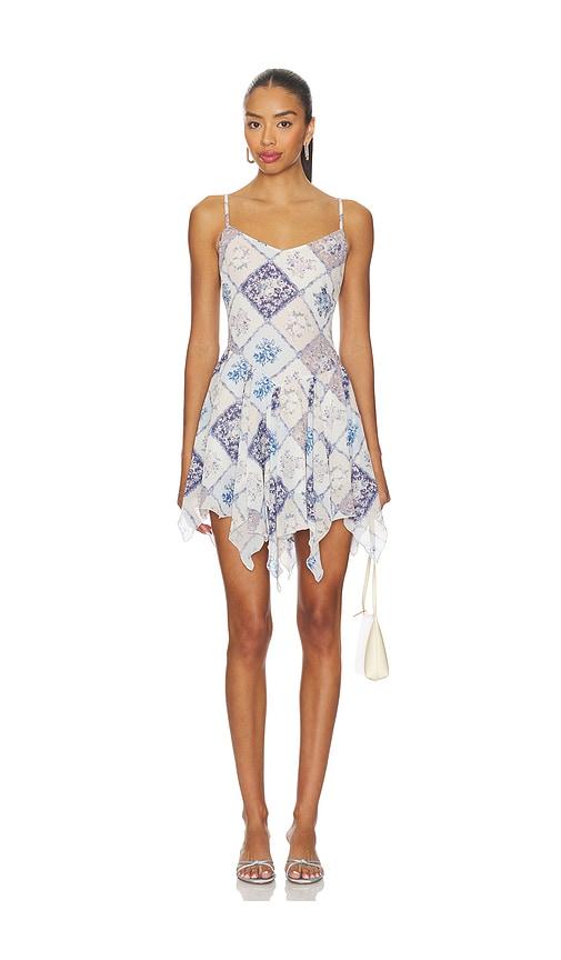 MAJORELLE Gueret Mini Dress in Blue by MAJORELLE