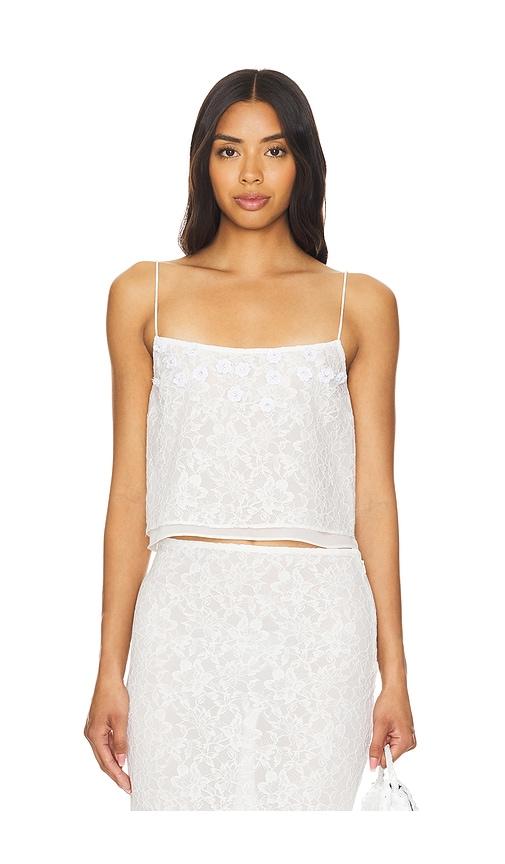 MAJORELLE Heather Tank in White by MAJORELLE