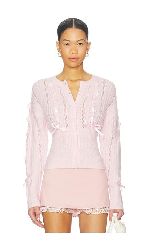 MAJORELLE Lilyana Cardigan in Pink by MAJORELLE