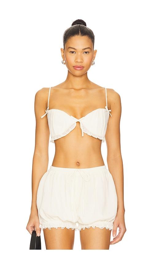 MAJORELLE Lindy Bra Top in Ivory by MAJORELLE