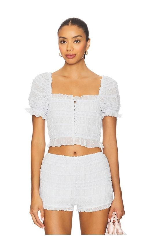 MAJORELLE Olivia Top in Baby Blue by MAJORELLE