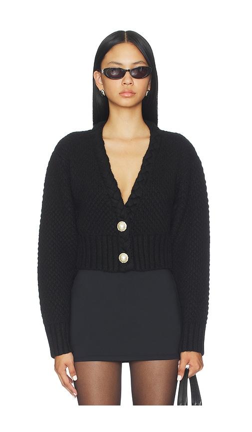 MAJORELLE Phiala Cardigan in Black by MAJORELLE