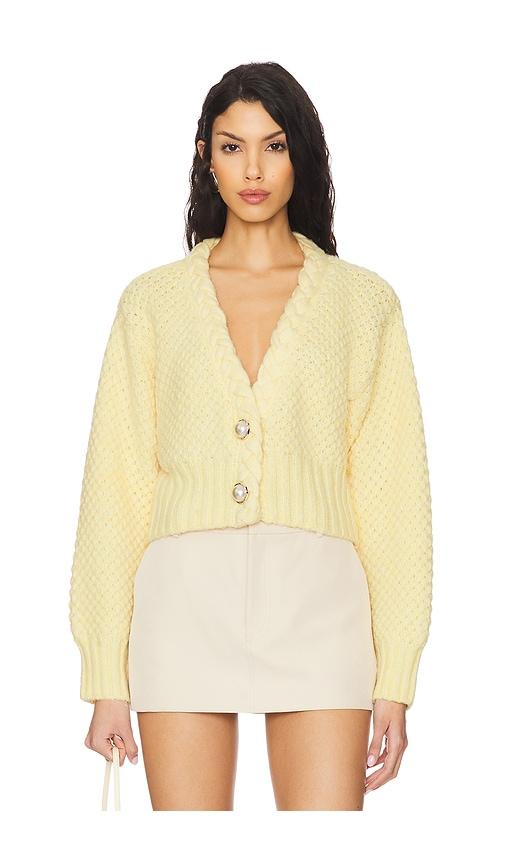 MAJORELLE Phiala Cardigan in Yellow by MAJORELLE