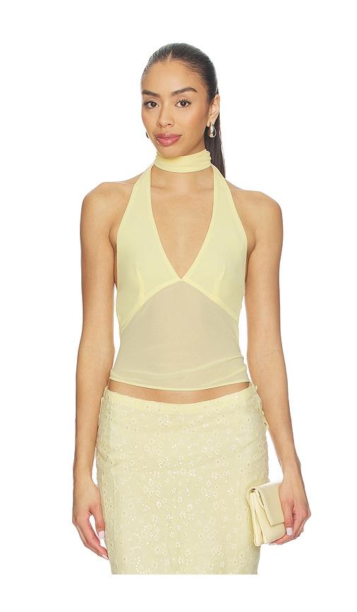 MAJORELLE Riviera Top in Lemon by MAJORELLE