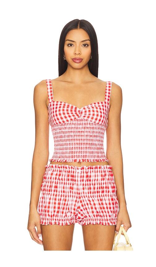 MAJORELLE Roxy Top in Red by MAJORELLE