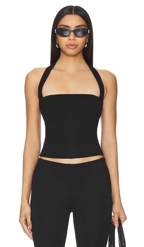 MAJORELLE Royce Top in Black by MAJORELLE