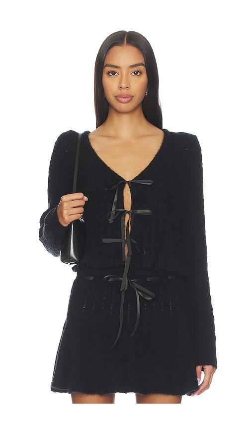 MAJORELLE Serra Cardigan in Black by MAJORELLE