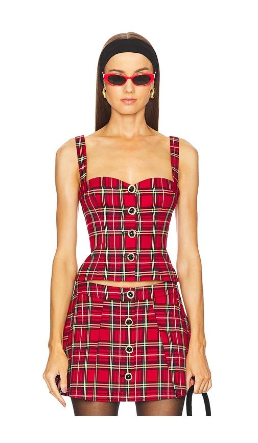 MAJORELLE Shane Top in Red by MAJORELLE
