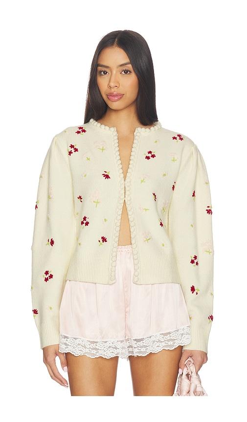 MAJORELLE Talia Cardigan in Cream by MAJORELLE