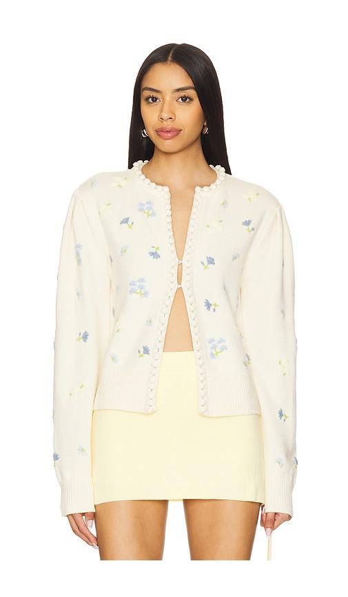 MAJORELLE Talia Cardigan in Ivory by MAJORELLE