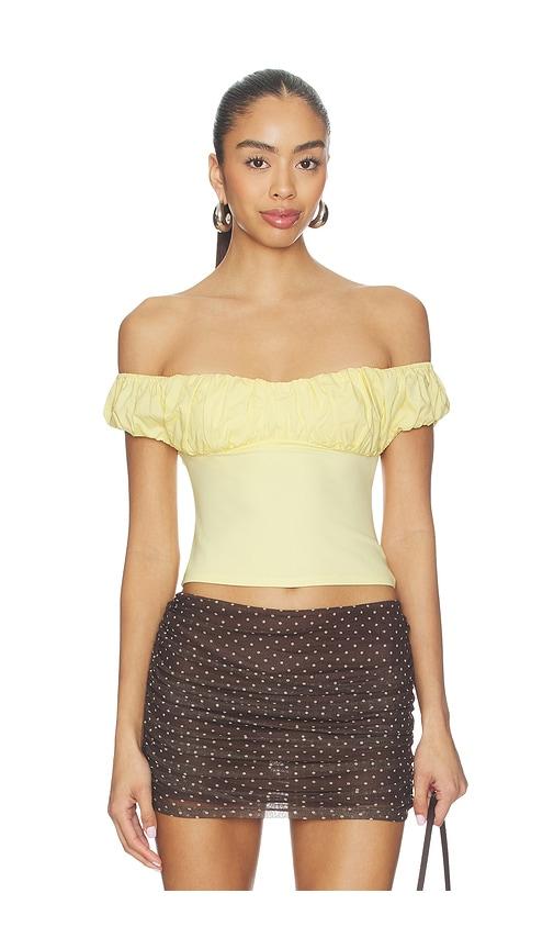 MAJORELLE Tatum Top in Lemon by MAJORELLE