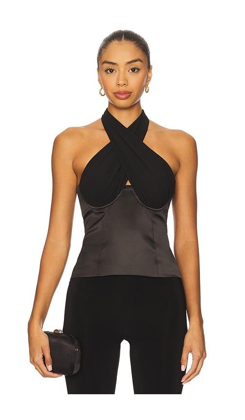 MAJORELLE Tia Top in Black by MAJORELLE
