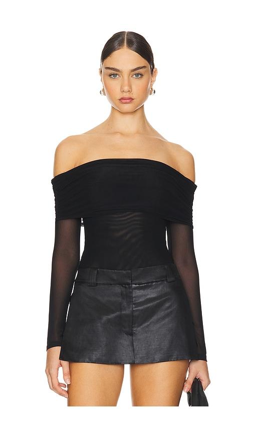 MAJORELLE Trey Bodysuit in Black by MAJORELLE