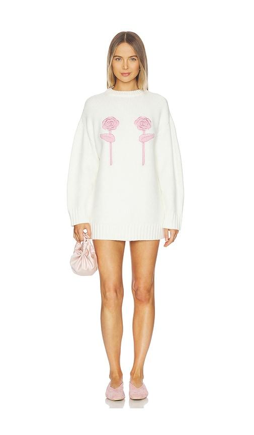 MAJORELLE Vienna Rosette Mini Dress in Ivory by MAJORELLE