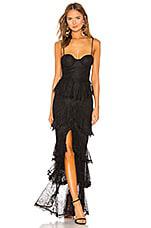 MAJORELLE Zelda Fitz Gown in Black by MAJORELLE