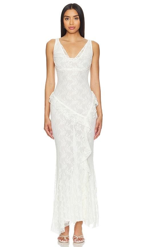 MAJORELLE x Bridget Camille Gown in Ivory by MAJORELLE