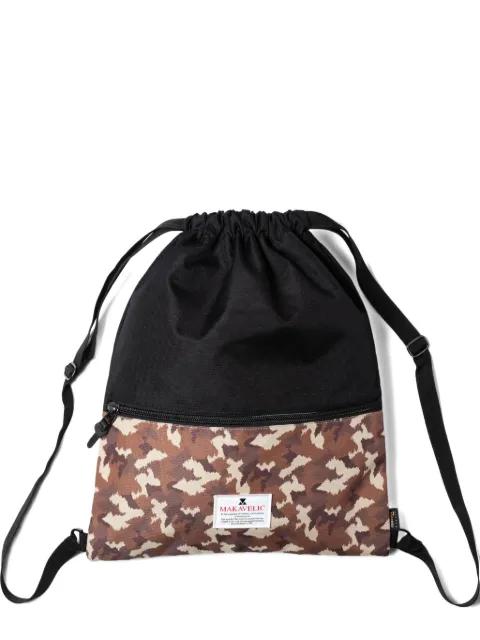 camouflage-print drawstring backpack by MAKAVELIC