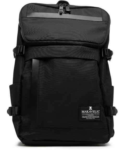 multiple patch pockets logo-detail backpack by MAKAVELIC