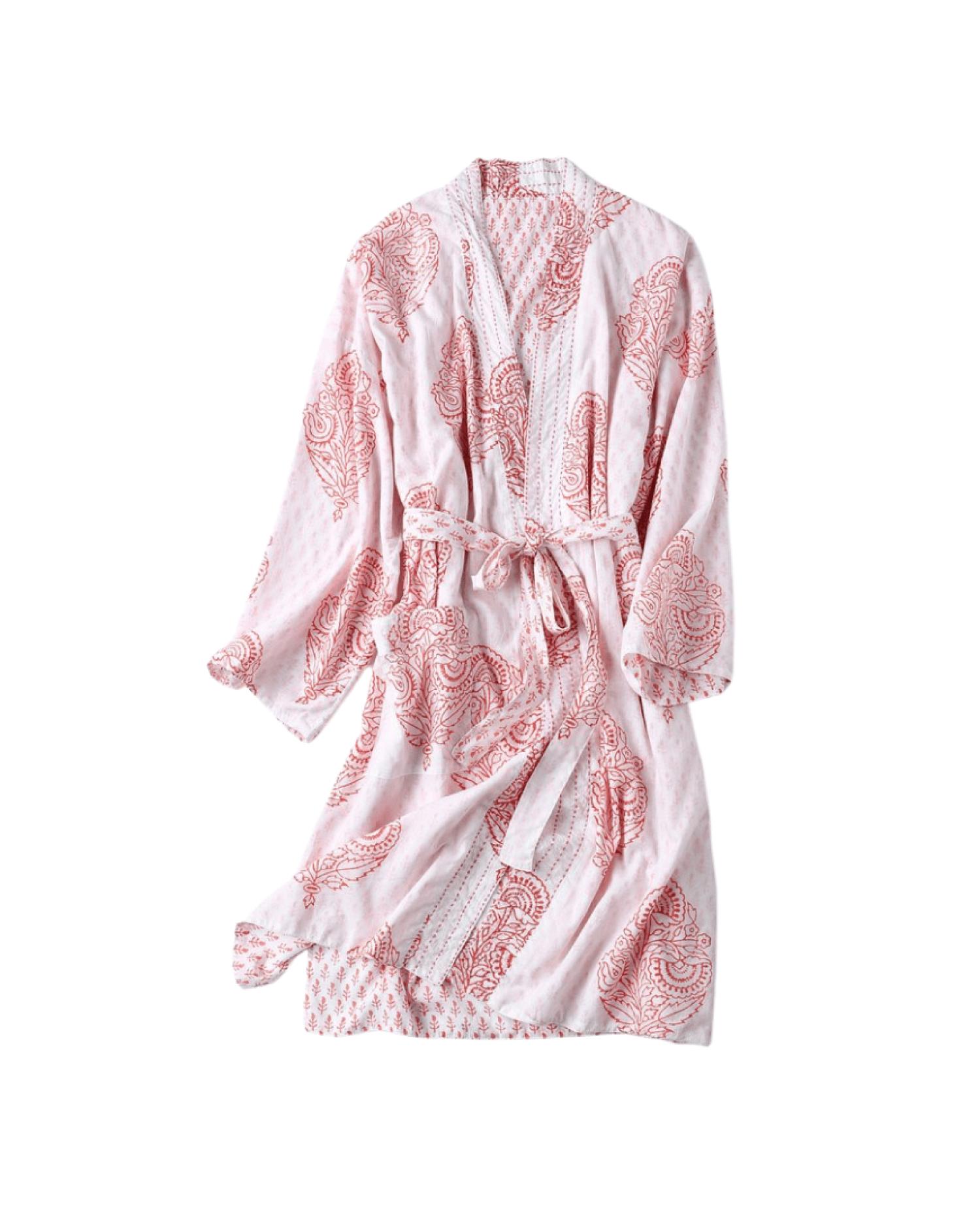 Block-printed robe by MALABAR BABY