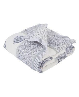 Unisex Handmade Block-Printed Cotton Crib Quilt - Baby by MALABAR BABY