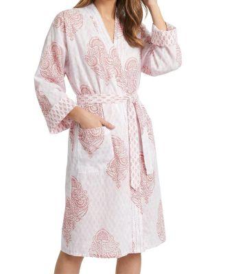 Women's Block-Printed Robe by MALABAR BABY