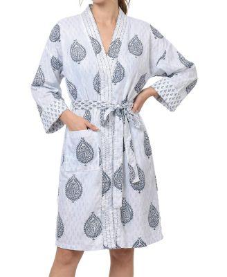 Women's Block-Printed Robe by MALABAR BABY