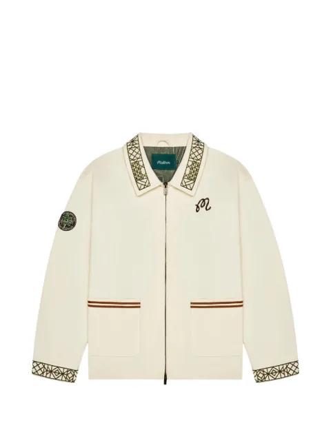 Harvest embroidered-collar jacket by MALBON GOLF