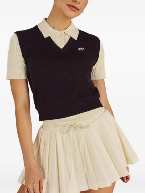 Veronica V-neck polo vest by MALBON GOLF