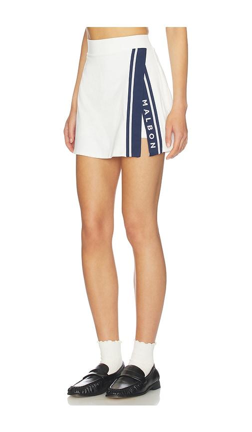 Malbon Baseline Skirt in White by MALBON