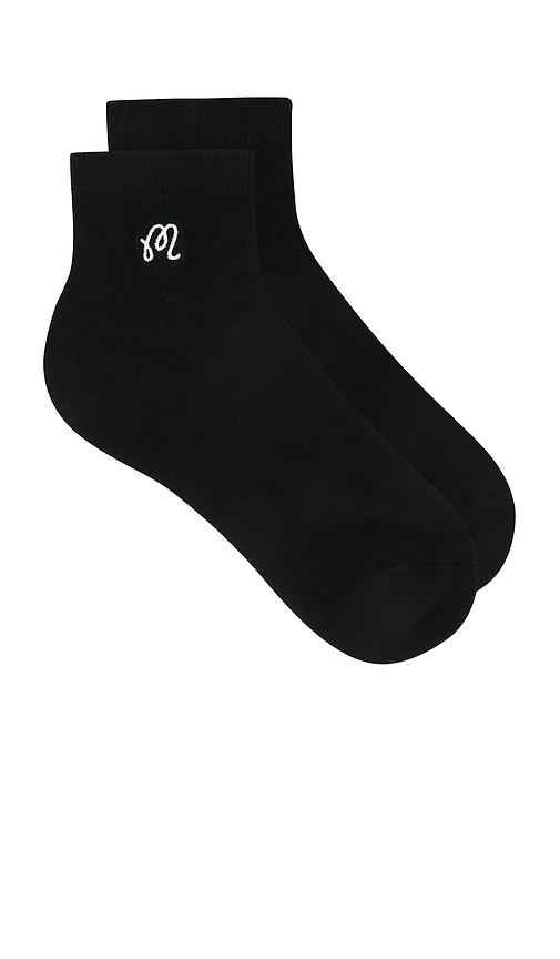 Malbon Capri Ankle Sock in Black by MALBON